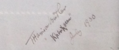 Signature on drawing
