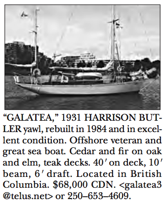Advert for Galatea, 2005
