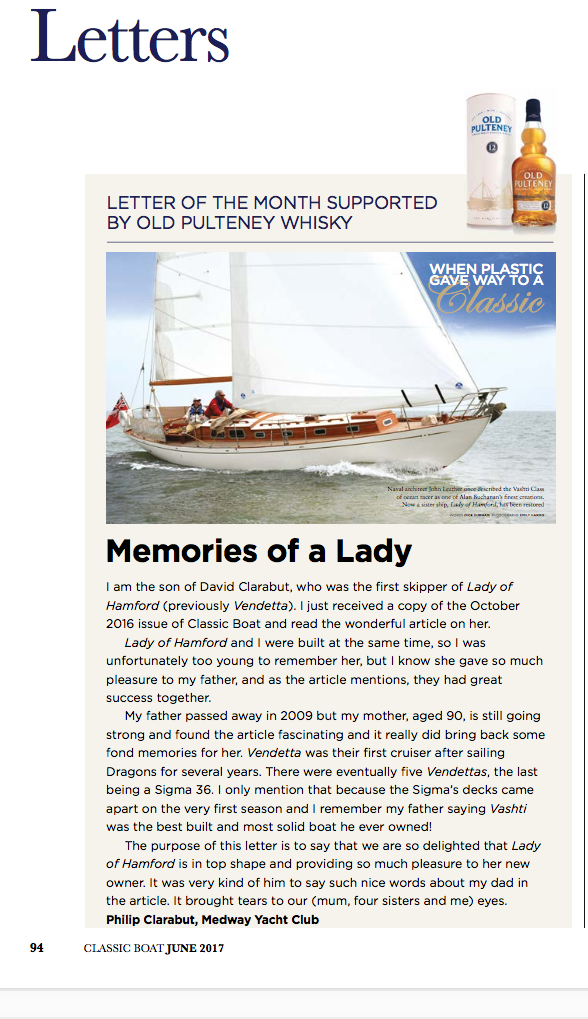 Classic Boat Letter, June 2017